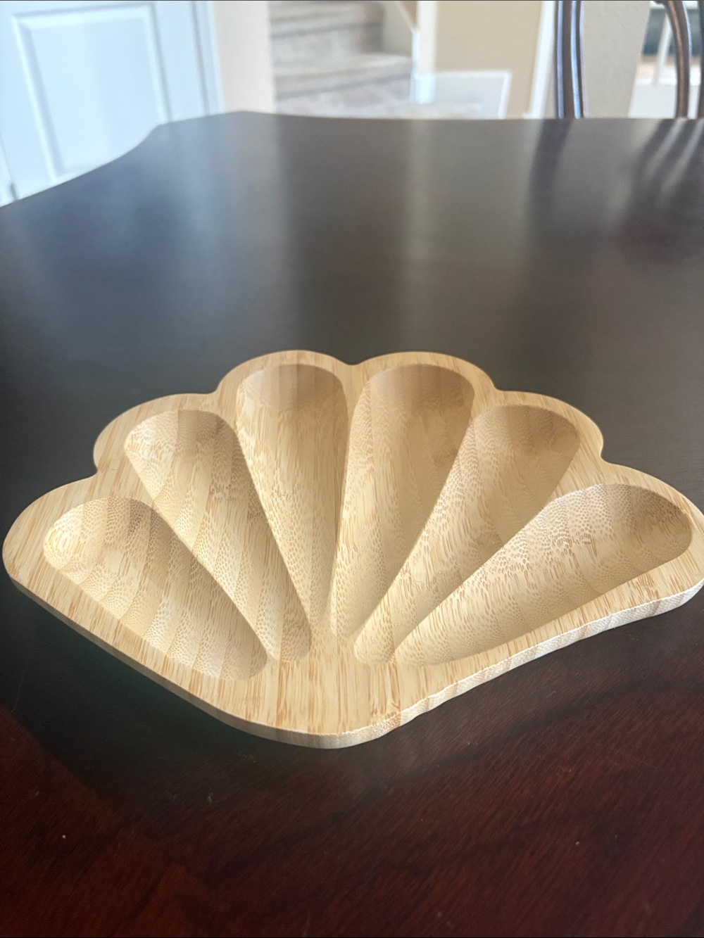 Beachly-Natural Bamboo Shell-Shaped Serving Tray - Home Dining